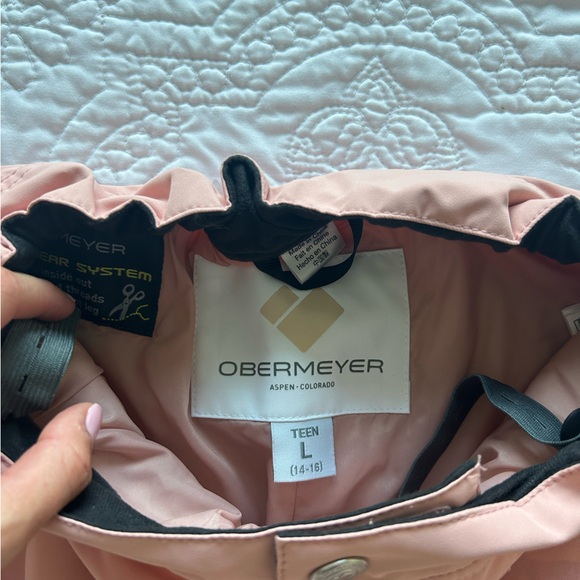 Pink Obermeyer girls ski or snow pants. - Picture 2 of 3